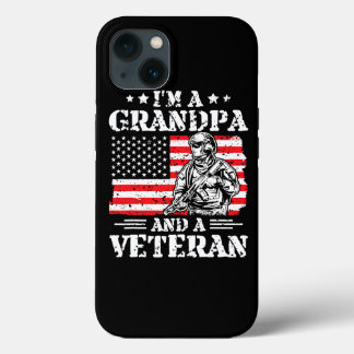 Im A Grandpa And A Veteran American Flag Veterans  iPhone 13 Case
