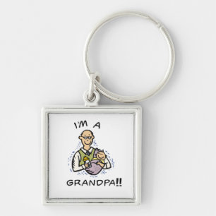 I'm a Grandpa -Grandpa and Baby Tshirts and Gifts Key Ring