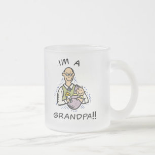 I'm a Grandpa T shirts and Gifts Frosted Glass Coffee Mug