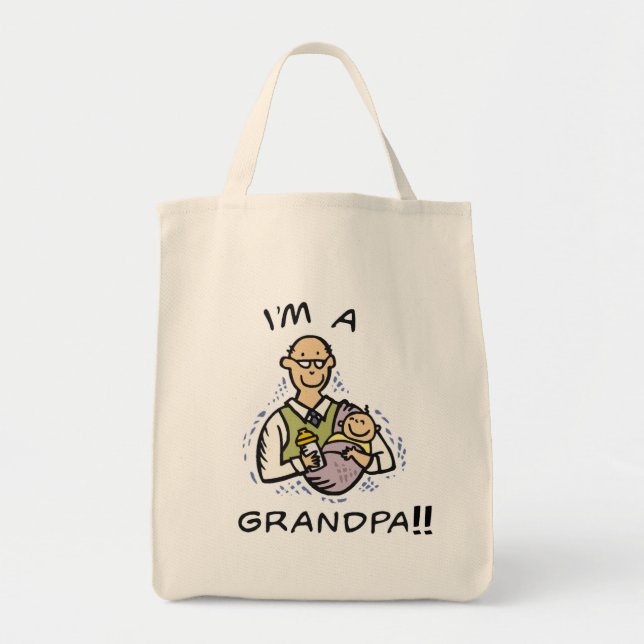 I'm a Grandpa T shirts and Gifts Tote Bag (Front)