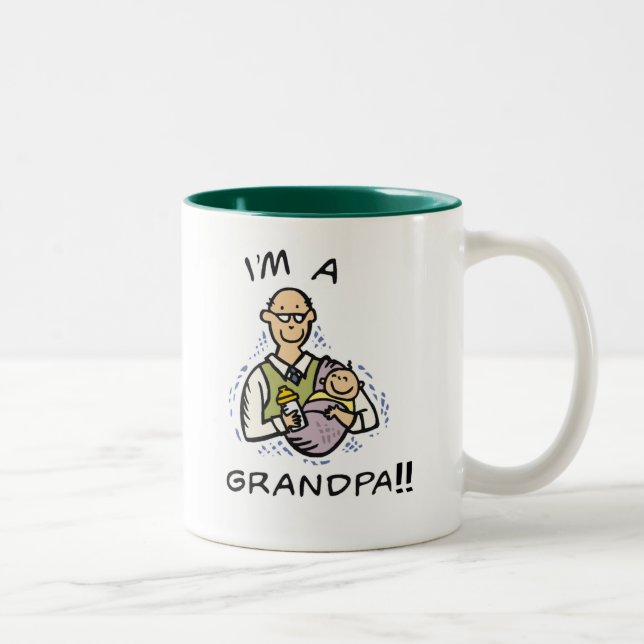 I'm a Grandpa T shirts and Gifts Two-Tone Coffee Mug (Right)