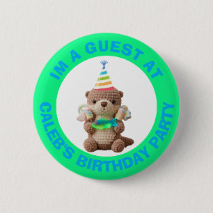 I'm a Guest   Birthday Party Identification  6 Cm Round Badge