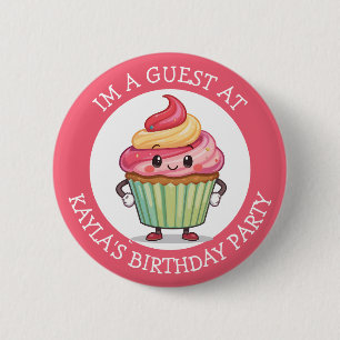 I'm a Guest   Birthday Party Identification  6 Cm Round Badge