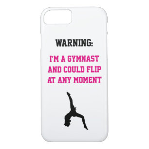 I'm a Gymnast Magenta Gymnastics Fun Quote Flip Case-Mate iPhone Case