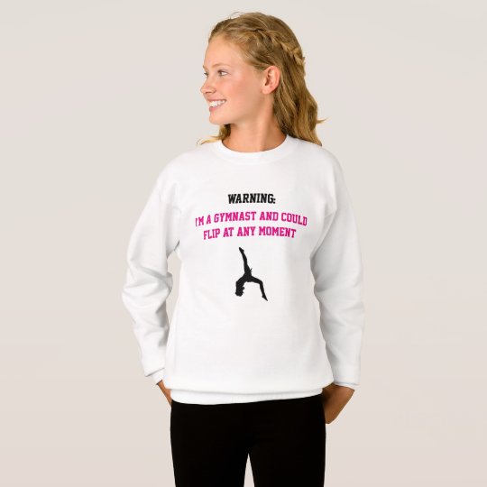 I'm a Gymnast Magenta Gymnastics Fun Quote Flip Sweatshirt | Zazzle.co.nz