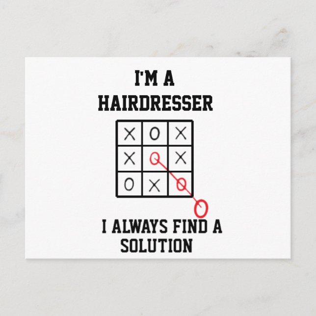 Im A Hairdresser I Always Find A Solution   Postcard (Front)