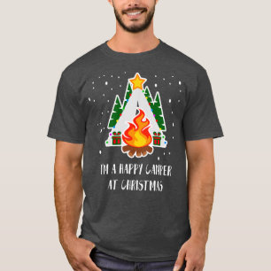 Im A Happy Camper At Christmas Funny Santa Campin T-Shirt