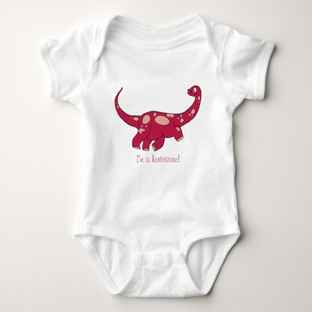 I'm a Herbivore! Baby Bodysuit (Front)