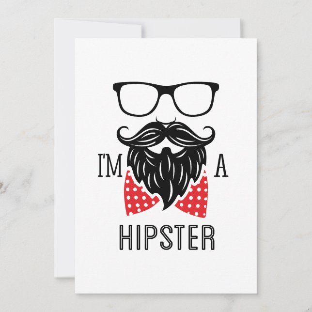 I'm a Hipster Invitation (Front)