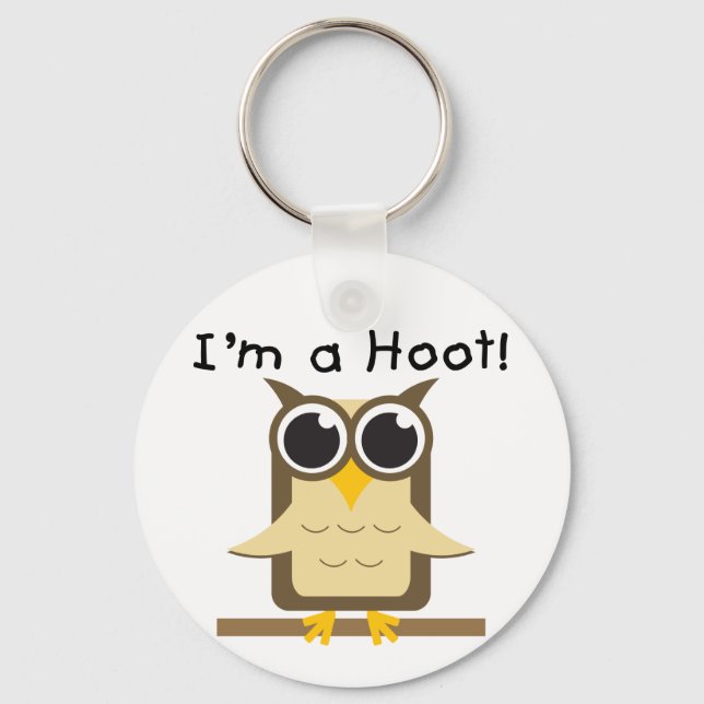 I'm a Hoot T-shirts and Gifts Key Ring (Front)