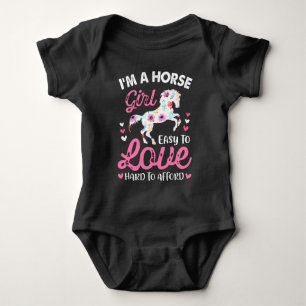 I'm A Horse Girl Easy To Love Hard To Afford Baby Bodysuit