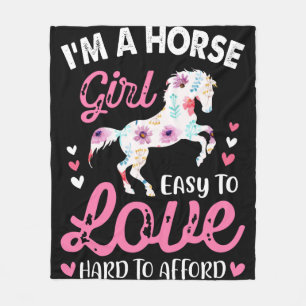 I'm A Horse Girl Easy To Love Hard To Afford Fleece Blanket