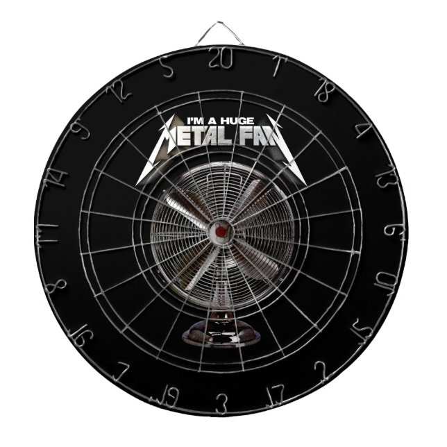 I'm a Huge Metal Fan - Pedestal Fan Dartboard (Front)