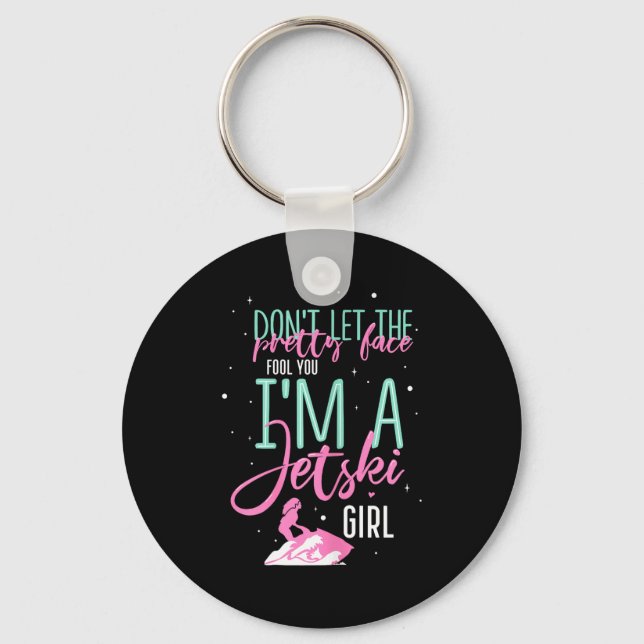 I'm a jet ski girl funny saying racing  key ring (Front)