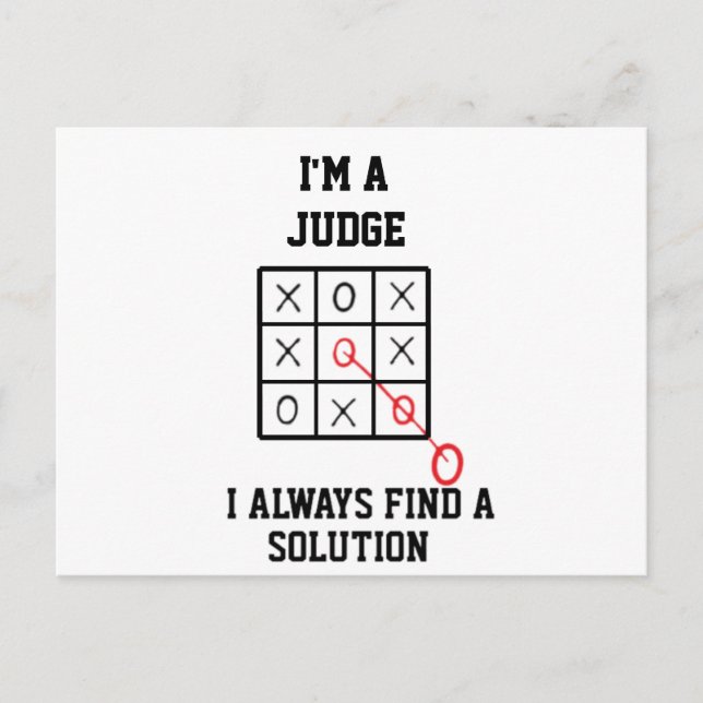 Im A Judge I Always Find A Solution  Postcard (Front)