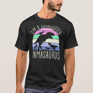 Im A Jurassified Mamasaurus Mum Of 4 Dinosaur Pun T-Shirt