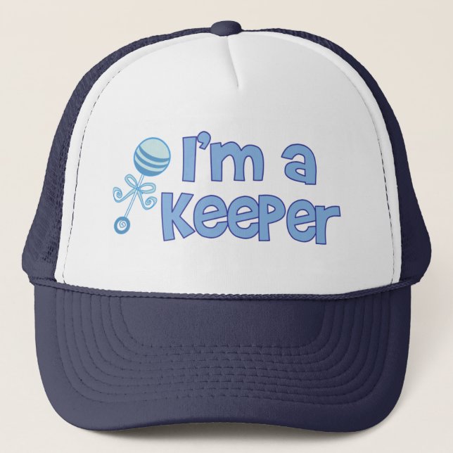 I'm a keeper (new boy) trucker hat (Front)