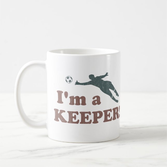 I'm a Keeper Soccer Goalie Coffee Mug (Left)