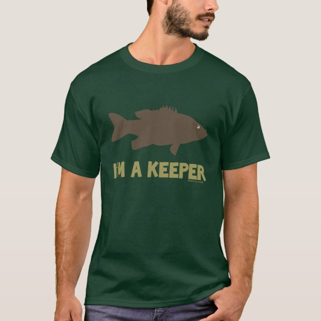 I'M A KEEPER - SPORTY SLANG - FISHING T-SHIRT (Front)