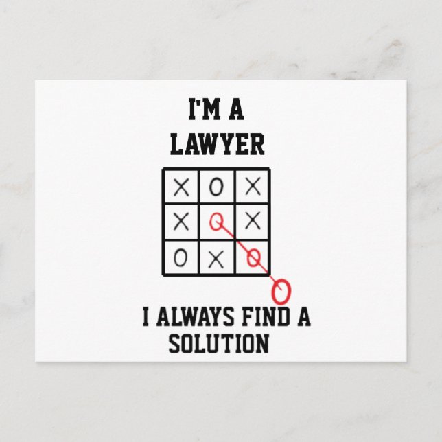 Im A Lawyer I Always Find A Solution  Postcard (Front)