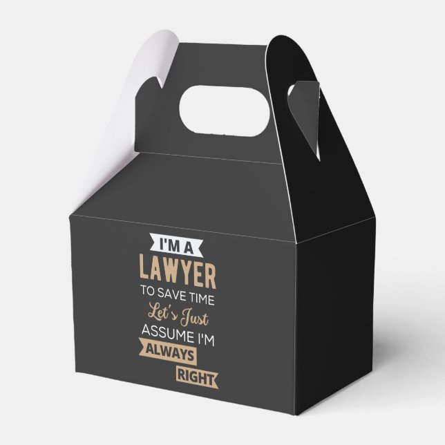 I'm A Lawyer, To Save Time Favour Box (Front Side)