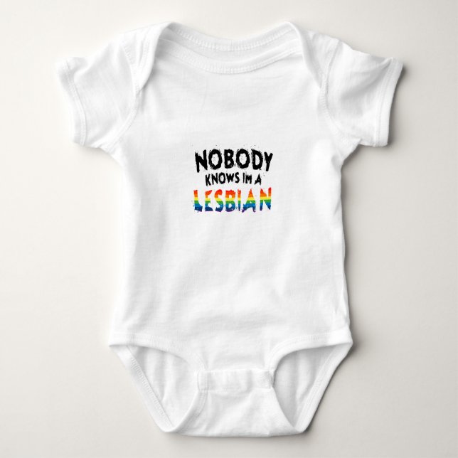 Im A Lesbian Funny LGBT Baby Bodysuit (Front)