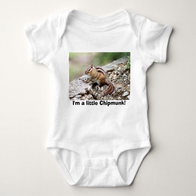 I'm a little Chipmunk! Baby Bodysuit (Front)