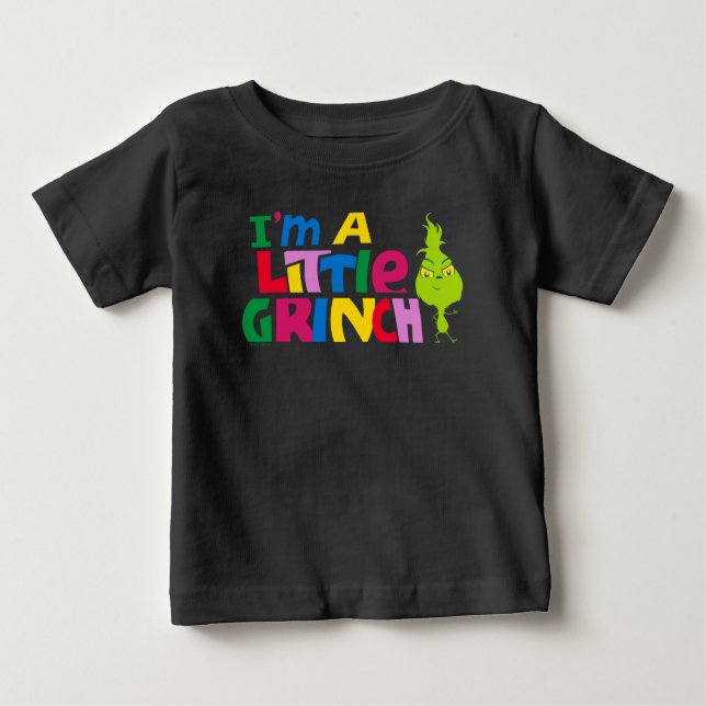 I'm a Little Grinch Colorful Graphic Baby T-Shirt (Front)