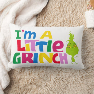 I'm a Little Grinch Colorful Graphic Lumbar Cushion