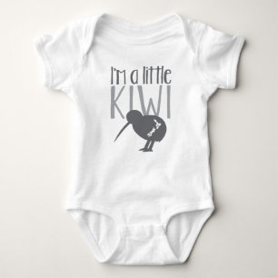 I'm a little kiwi with cute New Zealand bird Baby Bodysuit