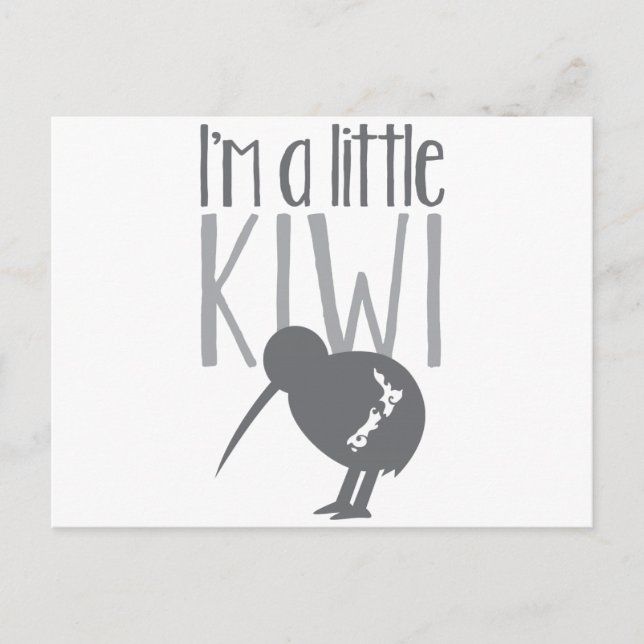 I'm a little kiwi with cute New Zealand bird Postcard (Front)