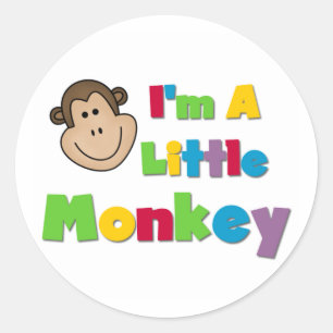 I'm a Little Monkey Classic Round Sticker