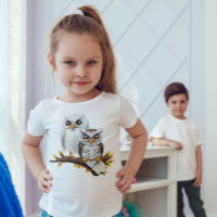 I'm a little owl, hear me hoot! | Girl's T-Shirt
