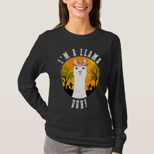 I'm A Llama Duh Halloween Easy Llama Costume T-Shirt