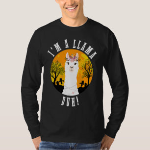 I'm A Llama Duh Halloween Easy Llama Costume T-Shirt