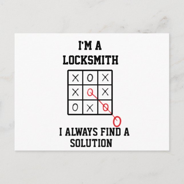 Im A Locksmith I Always Find A Solution  Postcard (Front)