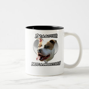 I'm a lover not a fighter pitbull mug