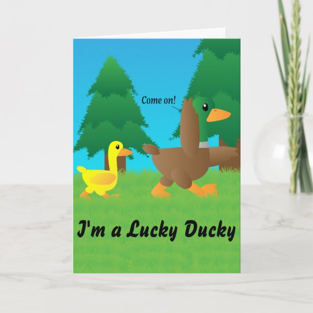 I'm a Lucky Ducky to have a Dad like you Card (Front)