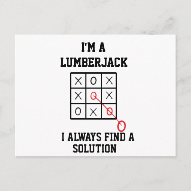 Im A Lumberjack I Always Find A Solution  Postcard (Front)