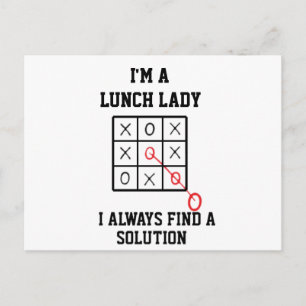 Im A Lunch Lady I Always Find A Solution  Postcard