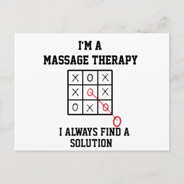 Im A Massage Therapy I Always Find A Solution  Postcard (Front)