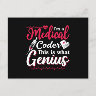 I'm A Medical Coder This Genius Coding Programmer Postcard