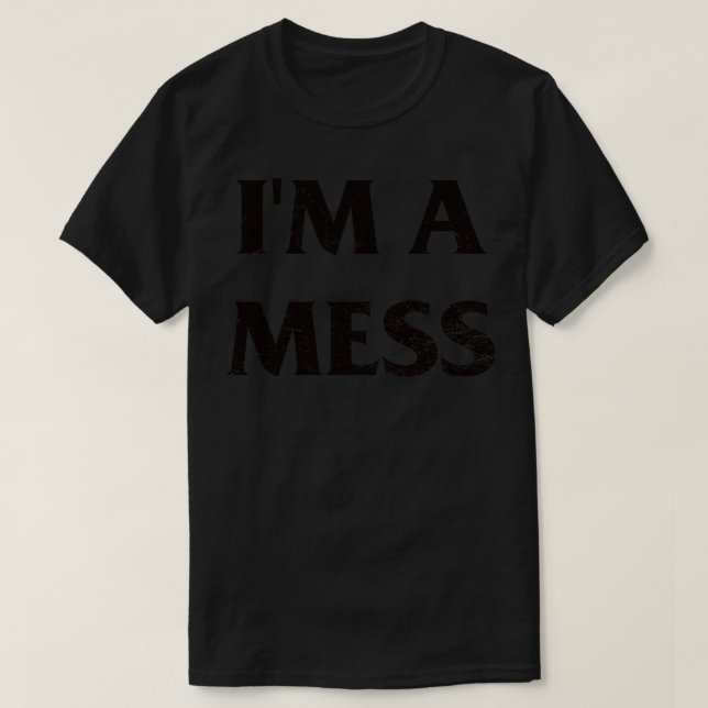 Im a Mess Sid Vicious Punk Rock Pin T-Shirt (Design Front)