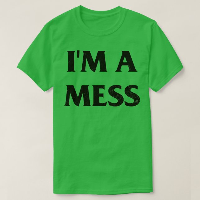 Im a Mess Sid Vicious Punk Rock Pin T-Shirt (Design Front)