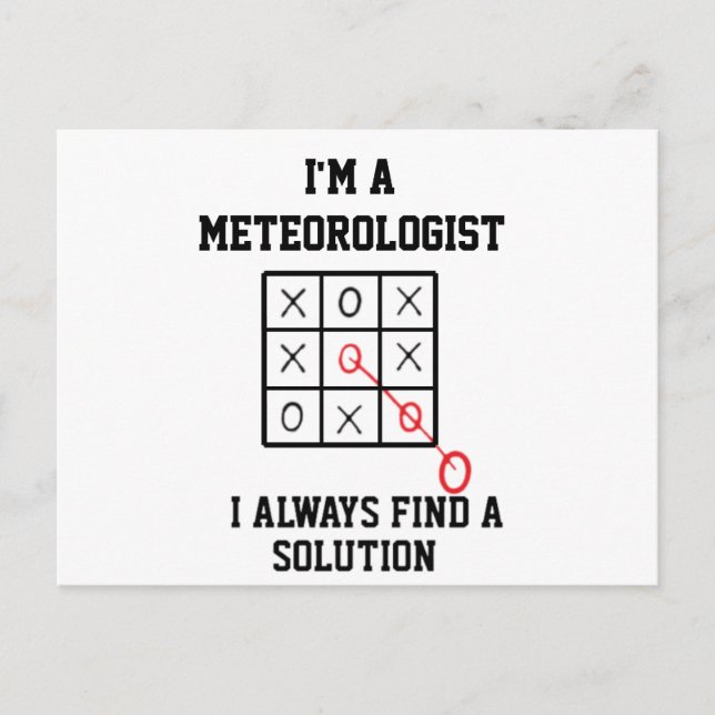 Im A Meteorologist I Always Find A Solution   Postcard (Front)