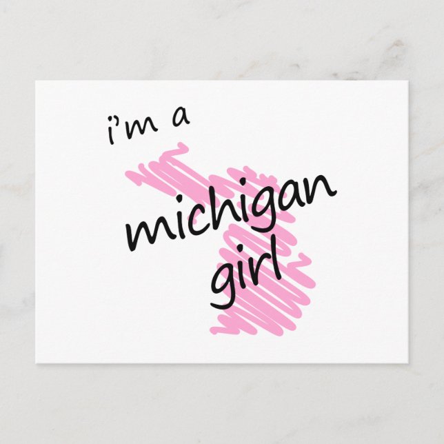 I'm a Michigan Girl Postcard (Front)