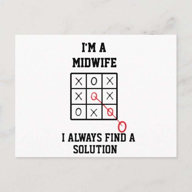 Im A Midwife I Always Find A Solution  Postcard (Front)