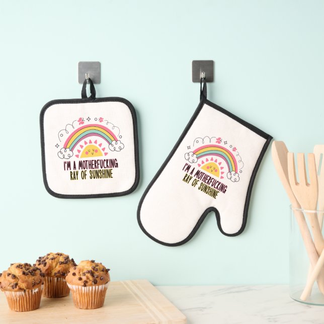 I'm A Motherf*cking Ray of Sunshine Bath Towel Set (Insitu(Hanging))