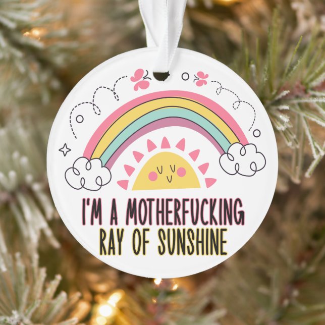 I'm A Motherf*cking Ray of Sunshine Bath Towel Set Ornament (Tree)