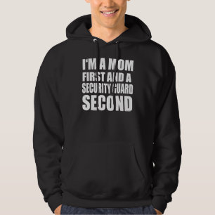 I'm A Mum And A Security Guard Graphical Text Hoodie